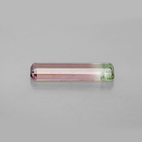 Turmalina multicolorido natural 1,36ct, corte esmeralda, VS