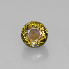 Turmalina multicolorido natural 1,14ct, corte redondo, VVS