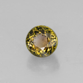 Turmalina multicolorido natural 1,14ct, corte redondo, VVS