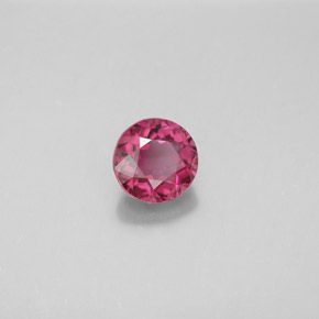 Turmalina rosa natural 0,89ct, corte redondo, VVS