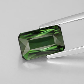 Turmalina verde natural 2,15ct, corte esmeralda, VVS