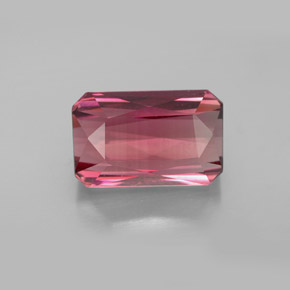 Turmalina rosa natural 4,77ct, corte esmeralda, VVS
