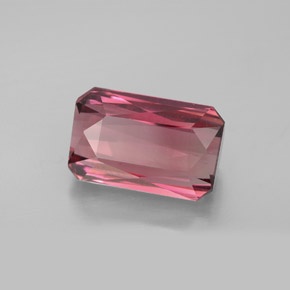 Turmalina rosa natural 4,77ct, corte esmeralda, VVS