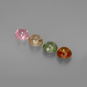 Pedras preciosas de turmalina multicolorido natural de  ct, corte redondo, VVS-VS