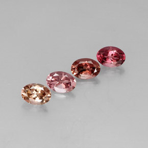 Pedras preciosas de turmalina multicolorido natural de  ct, corte oval, VVS-VS
