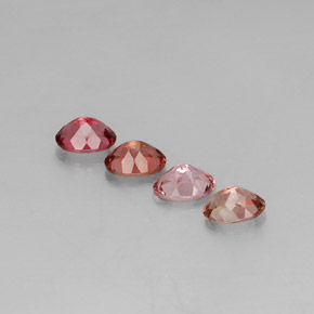 Pedras preciosas de turmalina multicolorido natural de  ct, corte oval, VVS-VS