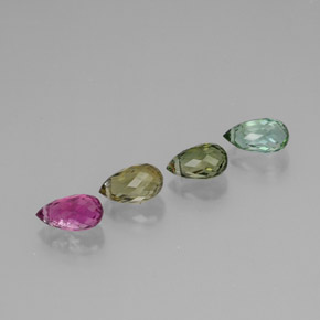 Pedras preciosas de turmalina multicolorido natural de  ct, briolete, VVS-VS