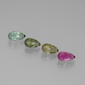 Pedras preciosas de turmalina multicolorido natural de  ct, briolete, VVS-VS