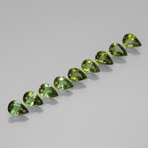 Pedras preciosas de turmalina verde natural de  ct, formato de pêra, VVS-VS