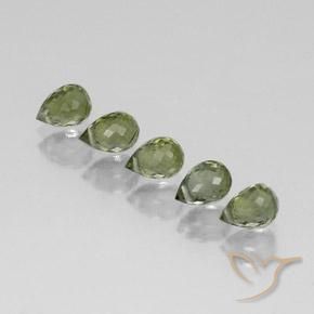 2.34ctw Natural Verde Floresta Claro Turmalina, Briolette, VVS-VS