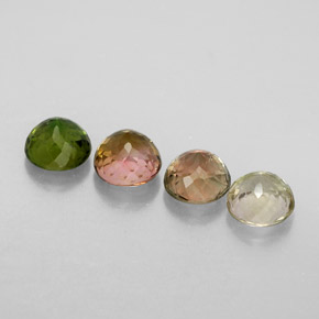 Pedras preciosas de turmalina multicolorido natural de  ct, corte redondo, VVS-VS