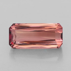 Turmalina rosa natural 3,29ct, corte esmeralda, IF