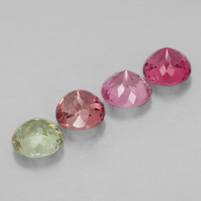 Pedras preciosas de turmalina multicolorido natural de  ct, corte redondo, VVS