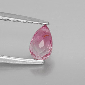 Turmalina rosa natural 0,74ct, briolete, VS