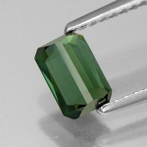 Turmalina verde natural 0,75ct, corte esmeralda, VVS-VS