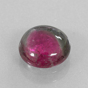 Turmalina multicolorido natural 1,41ct, corte redondo, translúcido