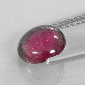 Turmalina multicolorido natural 1,41ct, corte redondo, translúcido