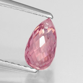 Turmalina rosa natural 0,92ct, briolete, VS