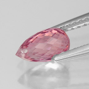 Turmalina rosa natural 0,92ct, briolete, VS