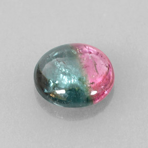 Turmalina multicolorido natural 1,46ct, corte redondo, transparente