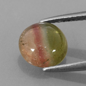 Turmalina multicolorido natural 1,86ct, transparente, transparente/translúcido