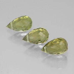 Pedras preciosas de turmalina verde natural de 1,68 ct, briolete, VS