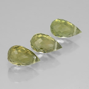 Pedras preciosas de turmalina verde natural de 1,68 ct, briolete, VS