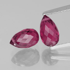 Pedras preciosas de turmalina vermelho natural de  ct, briolete, VS
