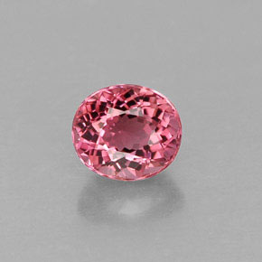 Turmalina rosa natural 0,73ct, corte oval, VVS