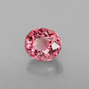 Turmalina rosa natural 0,73ct, corte oval, VVS