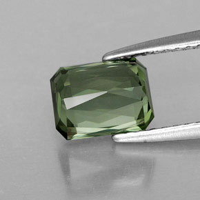Turmalina verde natural 1,88ct, corte esmeralda, VVS