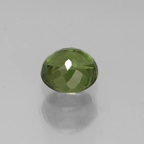 Turmalina verde natural 0,84ct, corte redondo, VVS