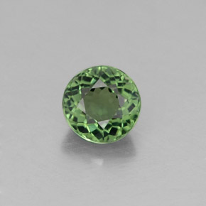 Turmalina verde natural 0,69ct, corte redondo, VVS-VS