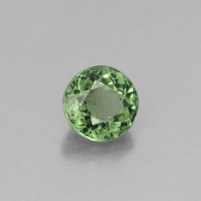 Turmalina verde natural 0,69ct, corte redondo, VVS-VS