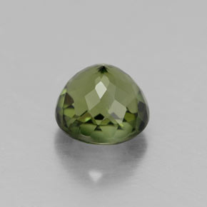 Turmalina verde natural 1,30ct, corte redondo, VS