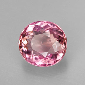 Turmalina rosa natural 2,38ct, corte oval, VS