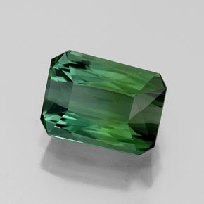 Turmalina verde natural 1,41ct, corte esmeralda, VVS-VS