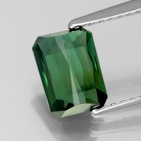 Turmalina verde natural 1,41ct, corte esmeralda, VVS-VS