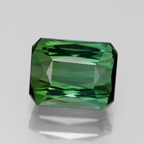 Turmalina verde natural 1,67ct, corte esmeralda, VVS-VS