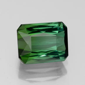Turmalina verde natural 1,67ct, corte esmeralda, VVS-VS