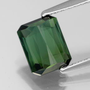 Turmalina verde natural 1,67ct, corte esmeralda, VVS-VS