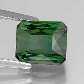 Turmalina verde natural 1,86ct, corte esmeralda, VVS