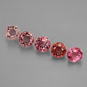 Pedras preciosas de turmalina multicolorido natural de  ct, corte redondo, VVS-VS