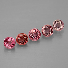 Pedras preciosas de turmalina multicolorido natural de  ct, corte redondo, VVS-VS