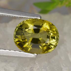 Turmalina verde natural 1,59ct, corte oval, VVS-VS