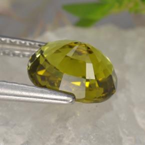 Turmalina verde natural 1,59ct, corte oval, VVS-VS
