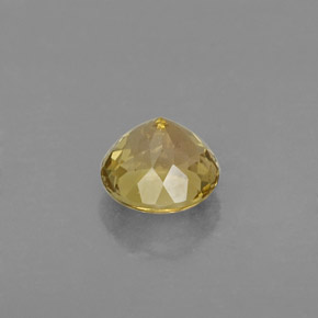 Turmalina amarelo natural 0,82ct, corte redondo, VVS