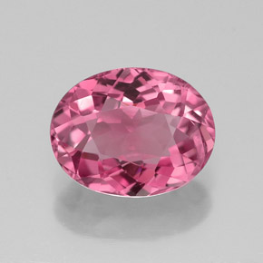 Turmalina rosa natural 1,46ct, corte oval, VVS-VS