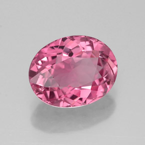 Turmalina rosa natural 1,46ct, corte oval, VVS-VS