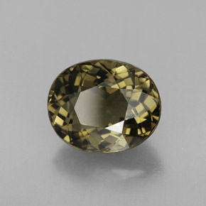 Turmalina verde natural 3,23ct, corte oval, VVS